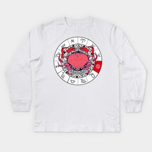 Cancer star sign, zodiac sign horoscope Kids Long Sleeve T-Shirt